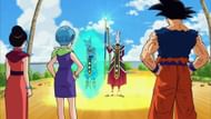 Beerus “falls asleep” while destroying the planet (Image via Toei Animation)